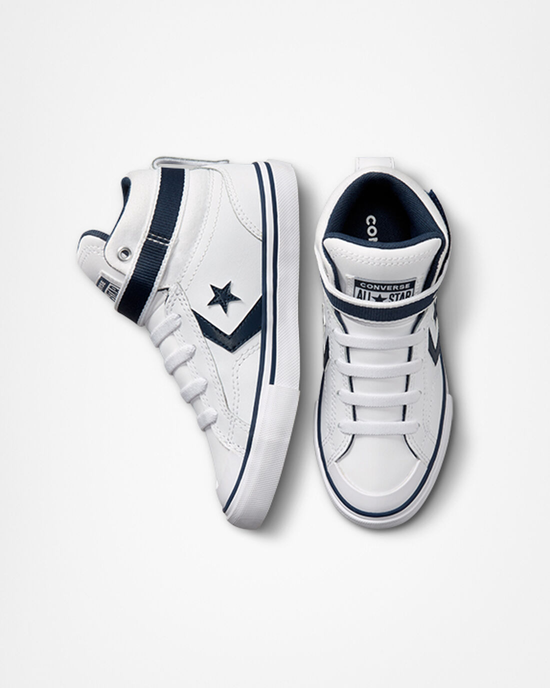 Converse Pro Blaze Strap Easy-On Varsity Club Superge Dekleta Bele Temno Modre Bele | Slovenija-32708