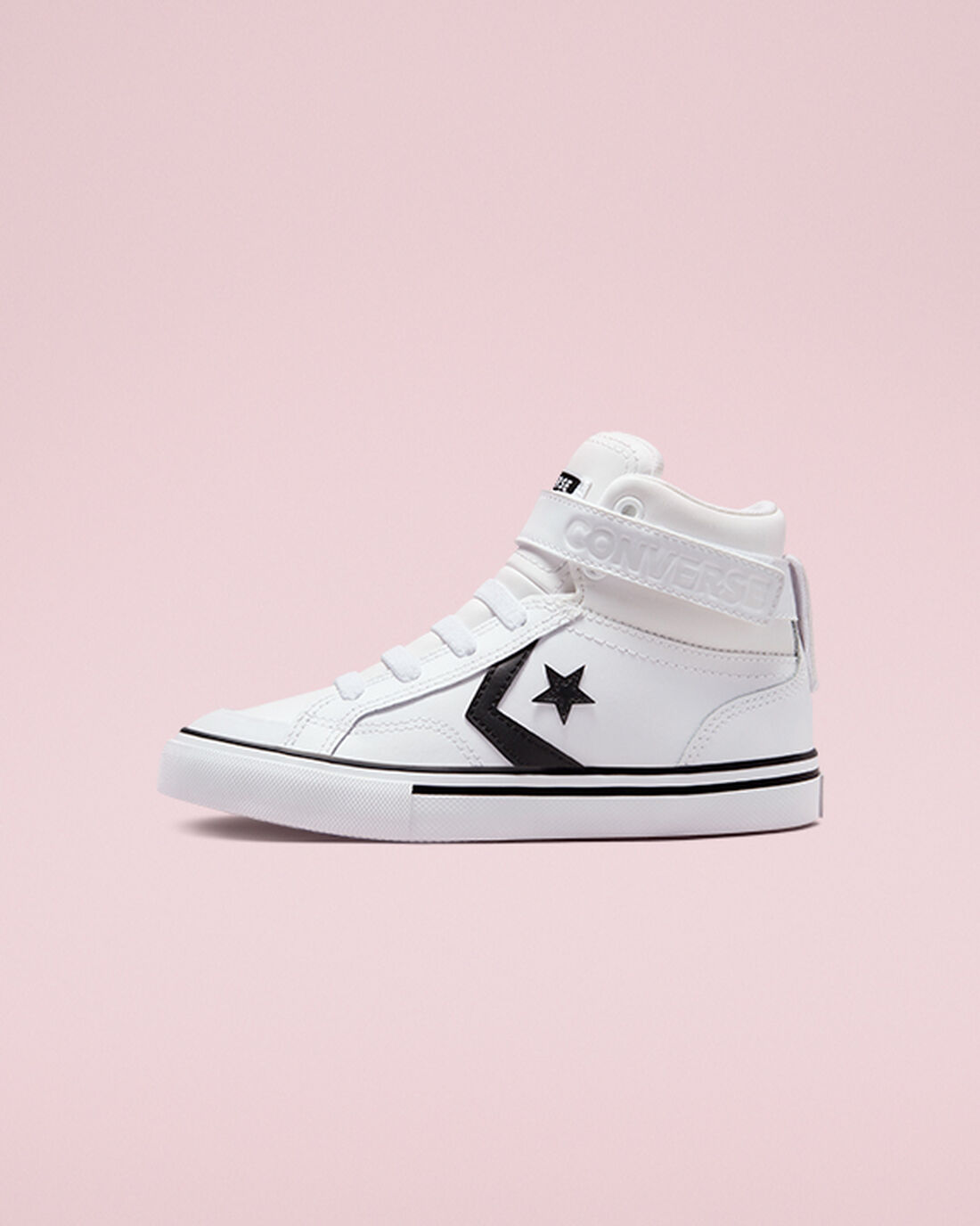 Converse Pro Blaze Strap Leather Superge Fantje Bele Črne Bele | Slovenija-19237