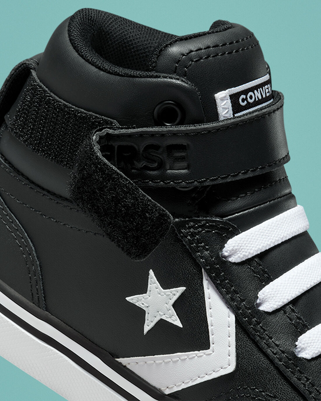 Converse Pro Blaze Strap Leather Superge Dekleta Črne Bele | Slovenija-65934