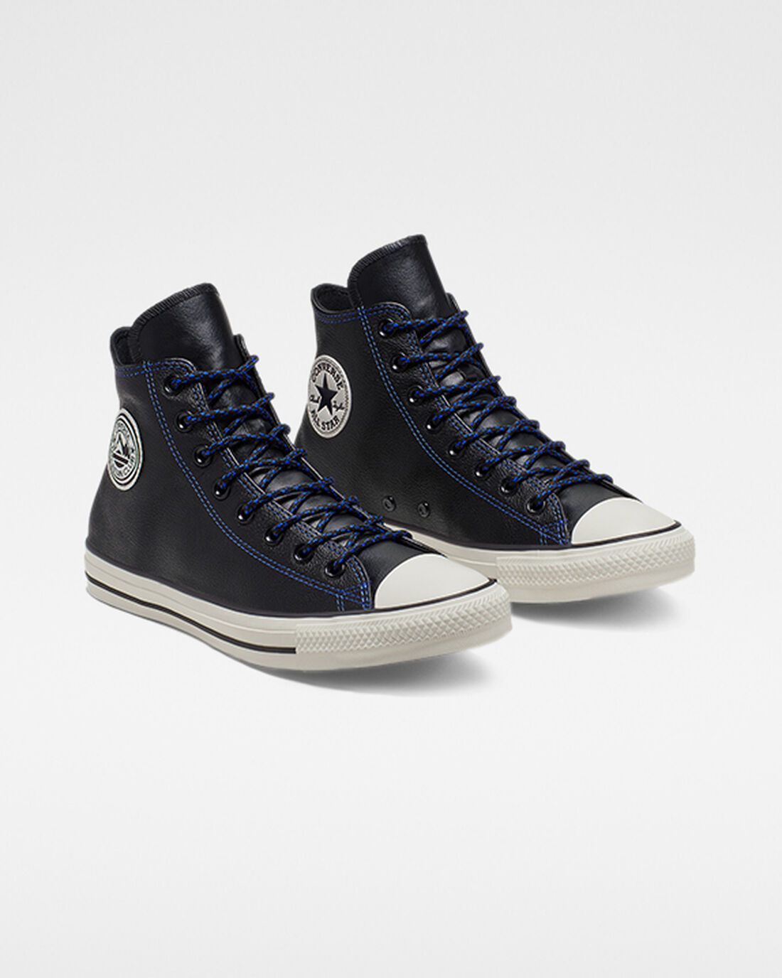 Converse Tumbled Leather Chuck Taylor All Star Superge Moški Črne Kraljevsko Modra | Slovenija-94073