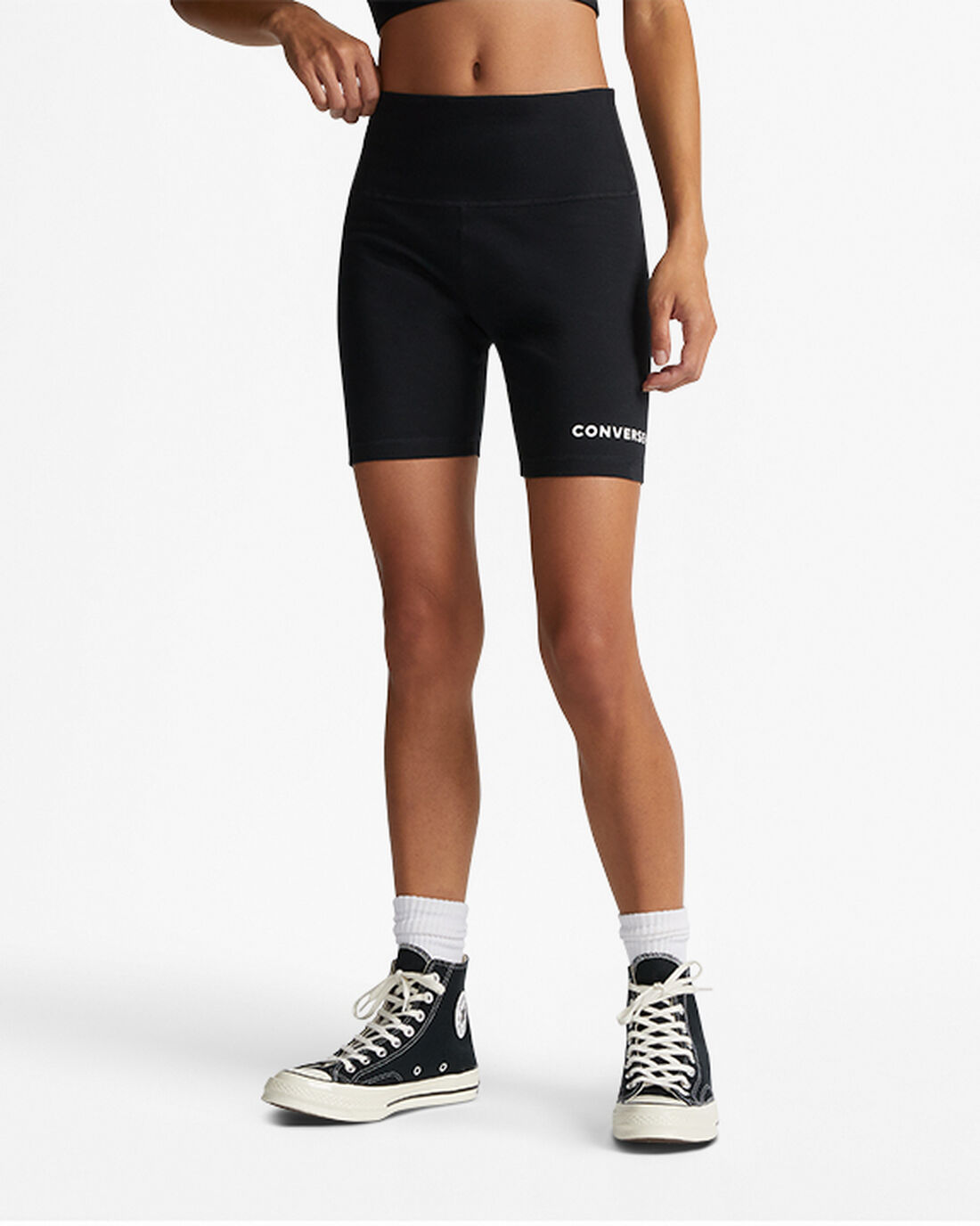 Converse Wordmark Bike Short Kratke Hlače Ženske Črne | Slovenija-07483