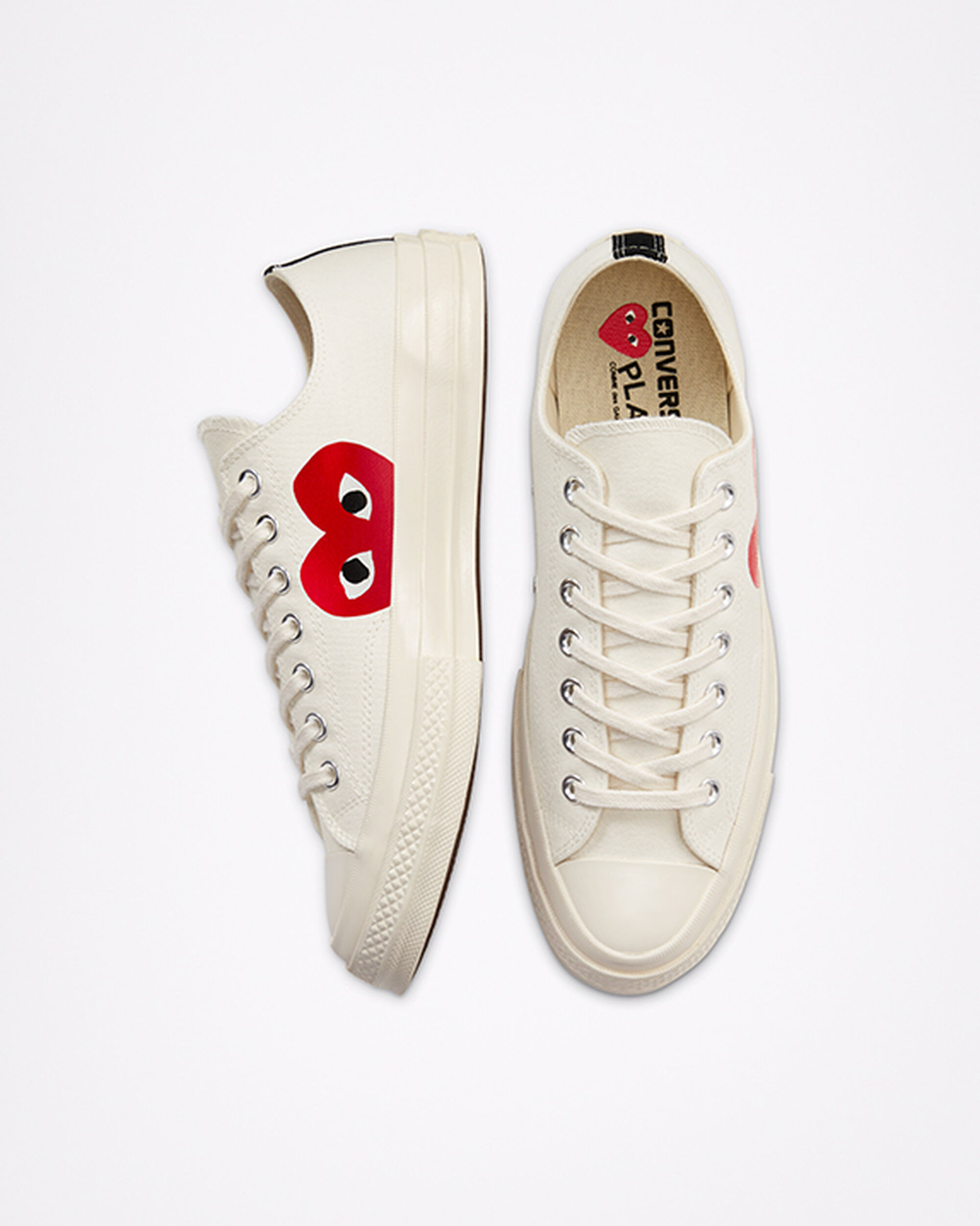 Converse x Comme des Garçons PLAY Chuck 70 Superge Ženske Bele Rdeče | Slovenija-09532