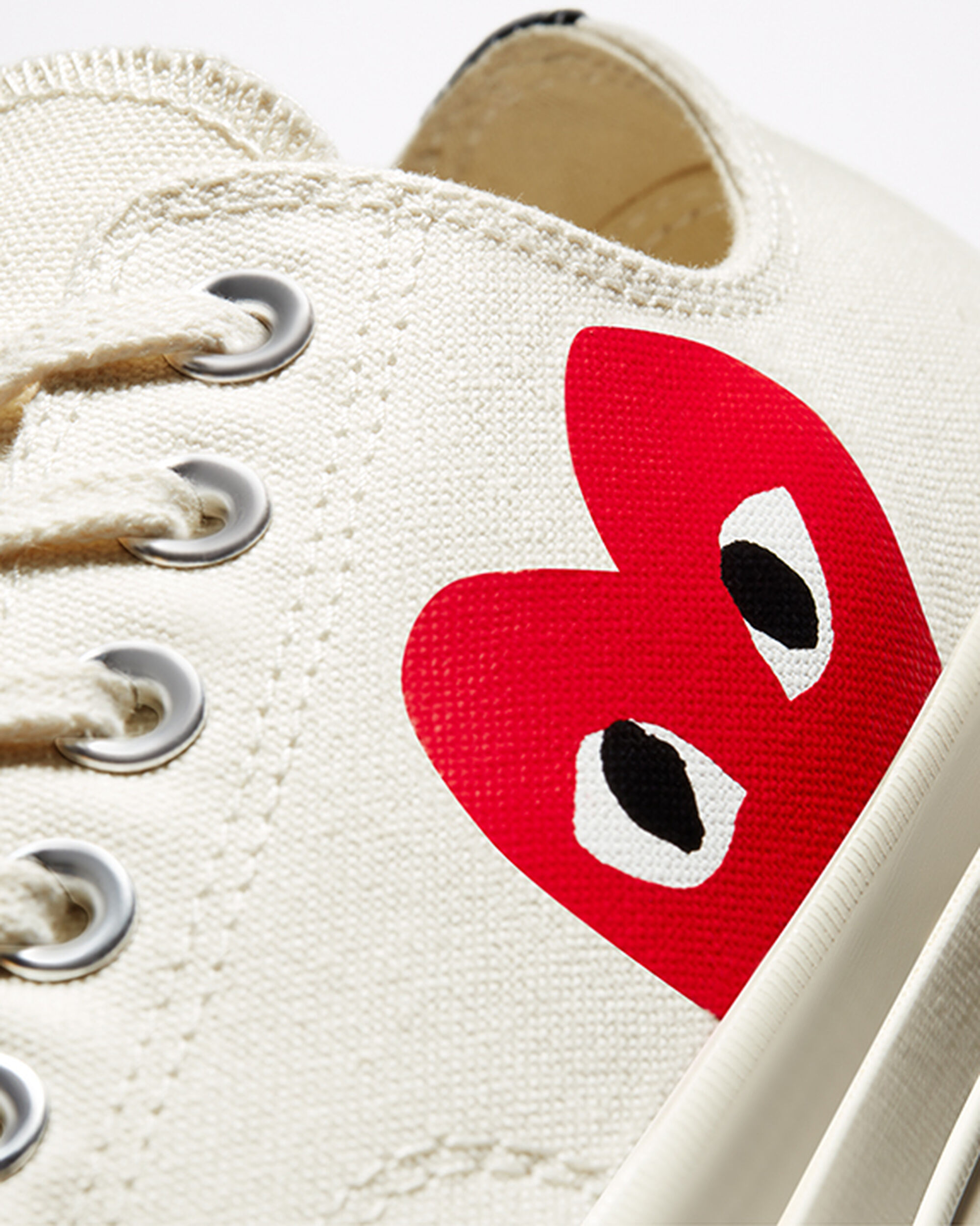 Converse x Comme des Garçons PLAY Chuck 70 Superge Ženske Bele Rdeče | Slovenija-09532