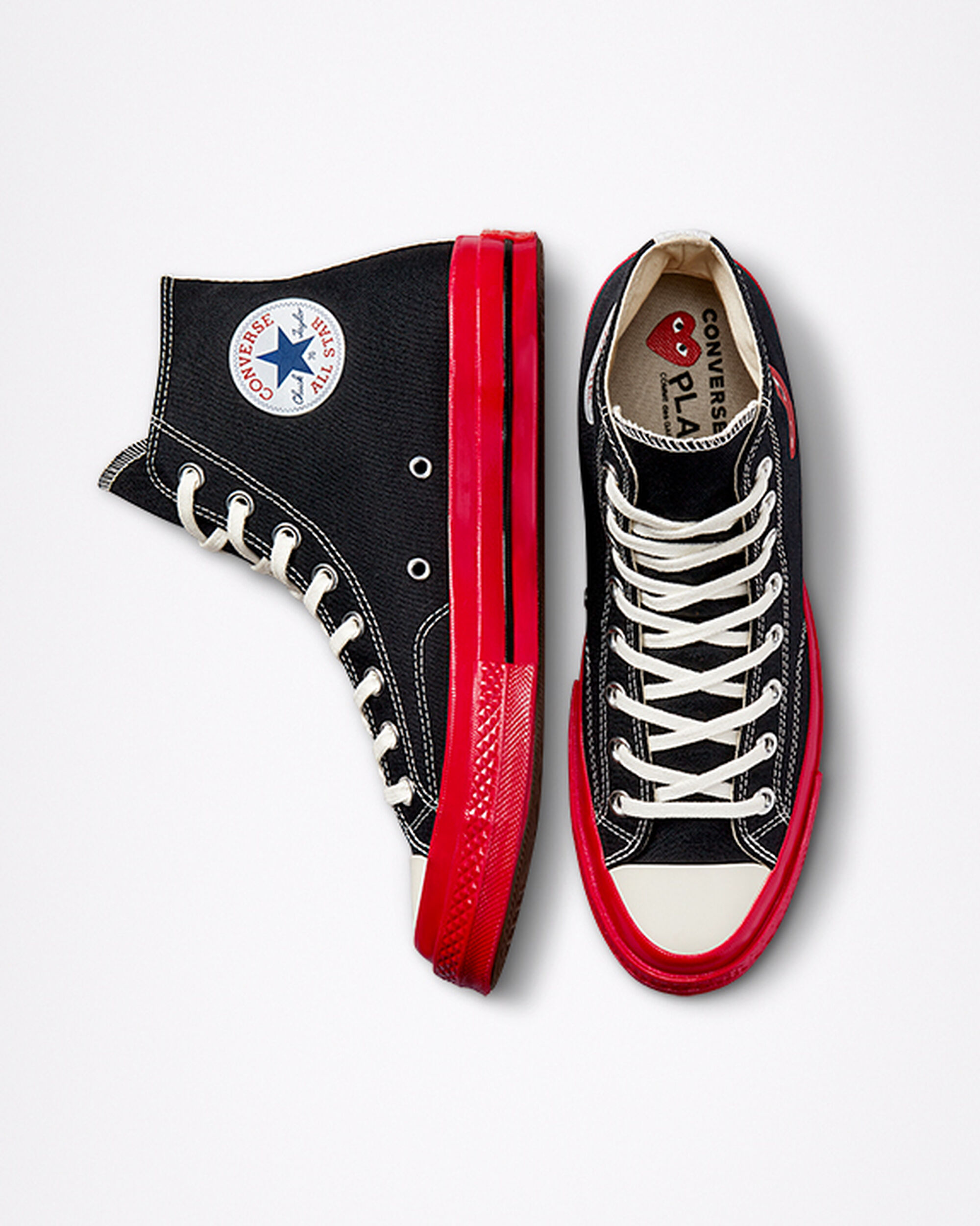 Converse x Comme des Garçons PLAY Chuck 70 Superge Ženske Črne Rdeče | Slovenija-43095