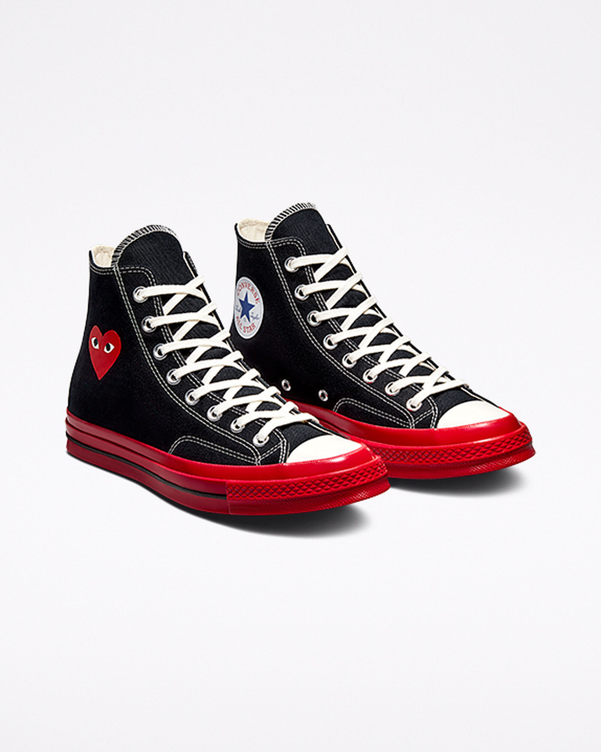 Converse x Comme des Garçons PLAY Chuck 70 Superge Ženske Črne Rdeče | Slovenija-43095