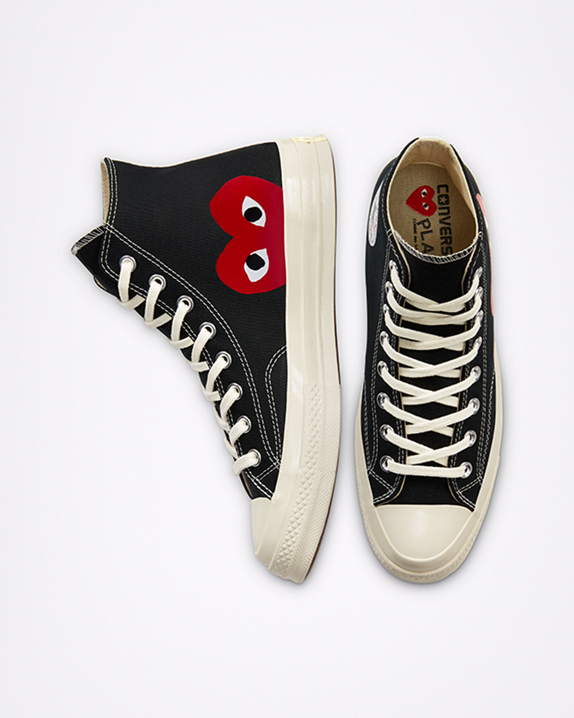 Converse x Comme des Garçons PLAY Chuck 70 Superge Ženske Črne Bele Rdeče | Slovenija-50196