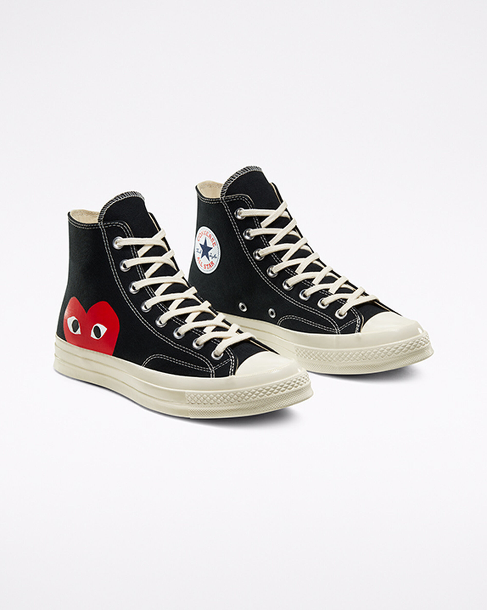 Converse x Comme des Garçons PLAY Chuck 70 Superge Ženske Črne Bele Rdeče | Slovenija-50196