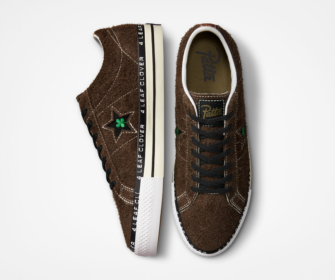 Converse x Patta Four-Leaf Clover One Star Pro Superge Moški Olivno Zelene Bele | Slovenija-76035